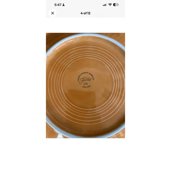 Fiestaware Dinner Plates 10 1/2" Fiesta Homer Laughlin HLC Multi Colors Set Of 6 - Picture 4 of 12